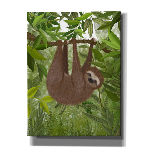 Image of 'Sloth Hanging Around' by Fab Funky, Giclee Canvas Wall Art