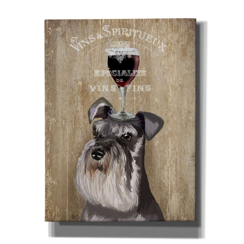 Image of 'Dog Au Vin, Schnauzer' by Fab Funky, Giclee Canvas Wall Art