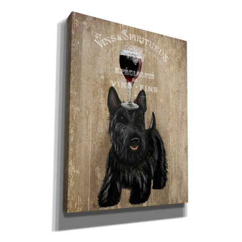 Image of 'Dog Au Vin, Scottish Terrier' by Fab Funky, Giclee Canvas Wall Art