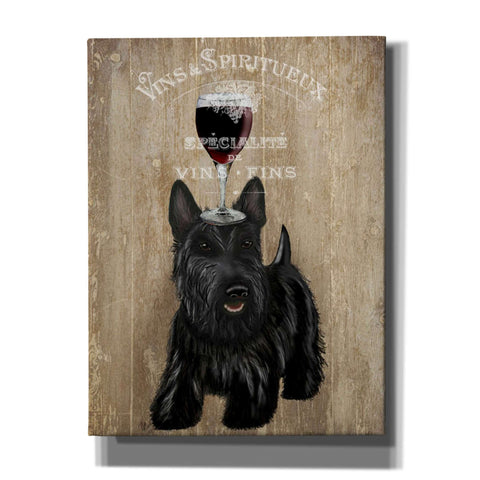 Image of 'Dog Au Vin, Scottish Terrier' by Fab Funky, Giclee Canvas Wall Art