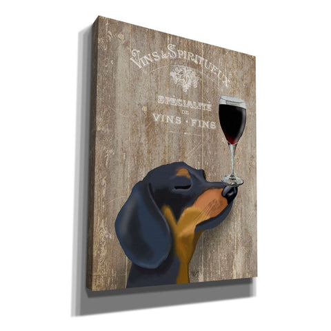 Image of 'Dog Au Vin Dachshund' by Fab Funky, Canvas Wall Art
