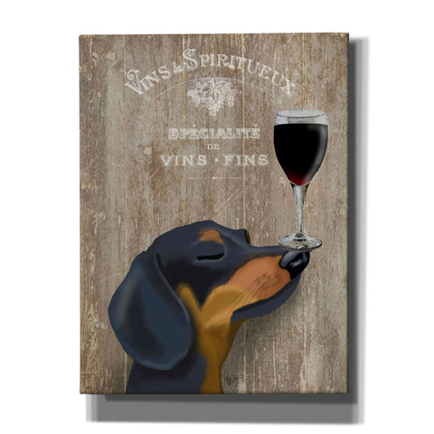 Image of 'Dog Au Vin Dachshund' by Fab Funky, Canvas Wall Art