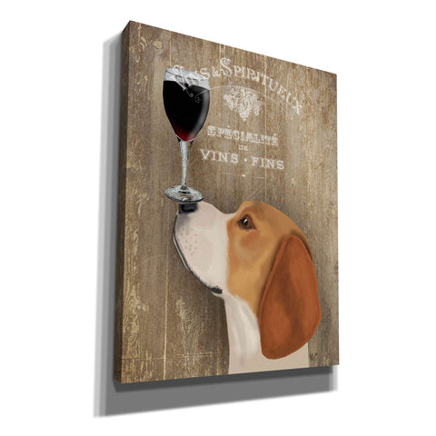 Image of 'Dog Au Vin Beagle' by Fab Funky, Giclee Canvas Wall Art