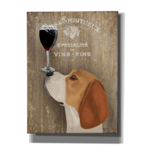 Image of 'Dog Au Vin Beagle' by Fab Funky, Giclee Canvas Wall Art