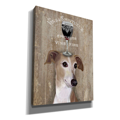 Image of 'Dog Au Vin Greyhound' by Fab Funky, Giclee Canvas Wall Art