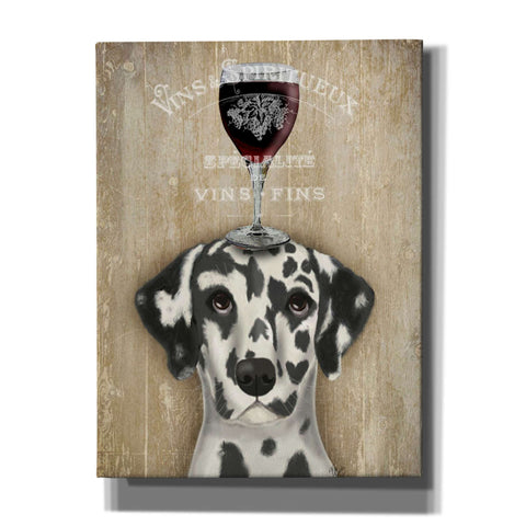 Image of 'Dog Au Vin Dalmatian' by Fab Funky, Giclee Canvas Wall Art