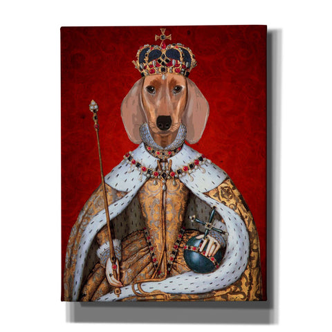 Image of 'Dachshund Queen' by Fab Funky, Giclee Canvas Wall Art