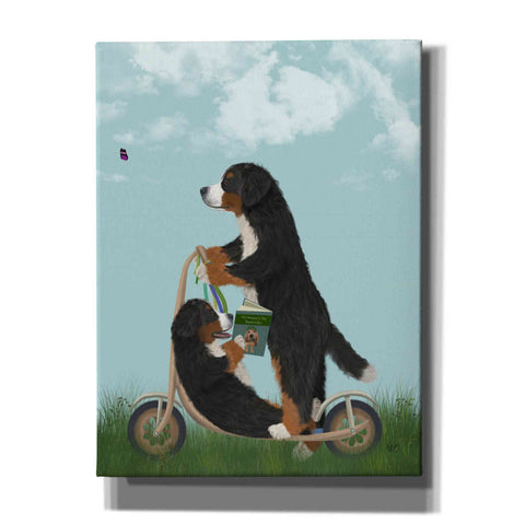 Image of 'Bernese Scooter' by Fab Funky Giclee Canvas Wall Art