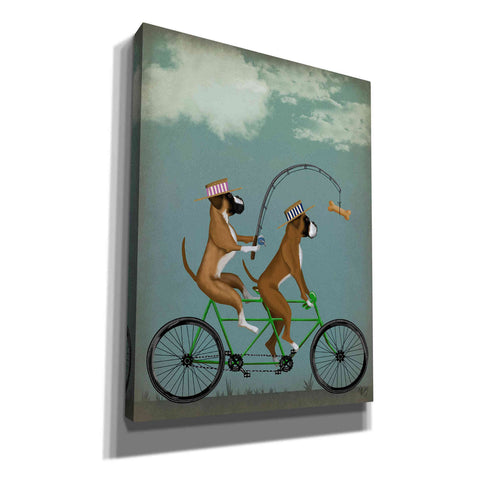 Image of 'Boxer Tandem' by Fab Funky Giclee Canvas Wall Art