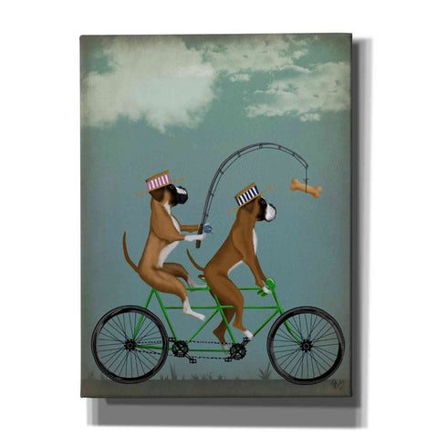 Image of 'Boxer Tandem' by Fab Funky Giclee Canvas Wall Art