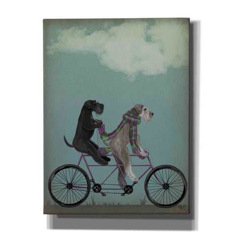 Image of 'Schnauzer Tandem' by Fab Funky Giclee Canvas Wall Art