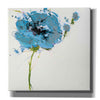 'Turquoise Poppy Master on White' by Jan Griggs, Giclee Canvas Wall Art