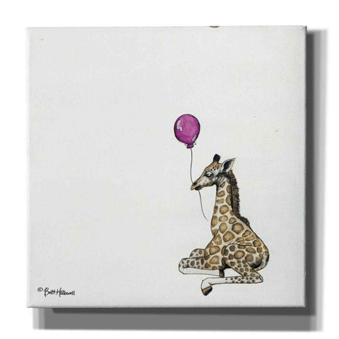 Image of 'Nursery Giraffe' by Britt Hallowell, Canvas Wall Art,Size 1 Square