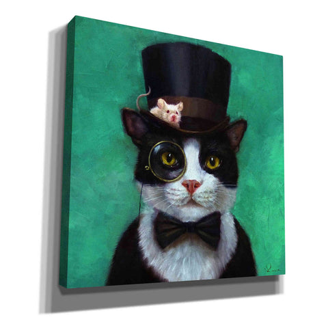 Image of 'Tuxedo Cat' by Lucia Heffernan, Canvas Wall Art,Size 1 Square