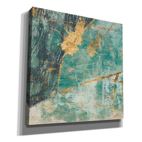 Image of 'Teal Lace I' by Jennifer Goldberger Giclee Canvas Wall Art