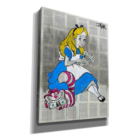 Image of 'Alice In Moneyland' by Loui Jover, Canvas Wall Art