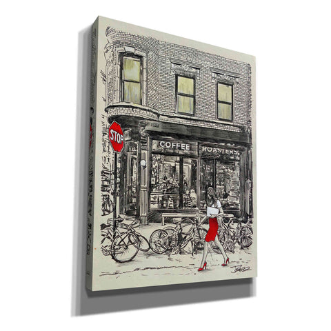 Image of 'The Coffee Roasters Place' by Loui Jover, Canvas Wall Art