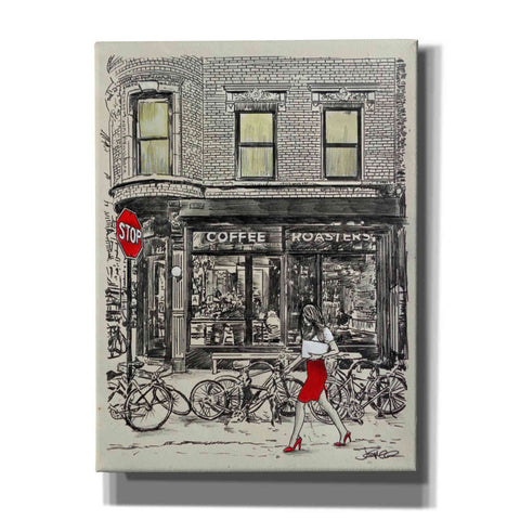 Image of 'The Coffee Roasters Place' by Loui Jover, Canvas Wall Art