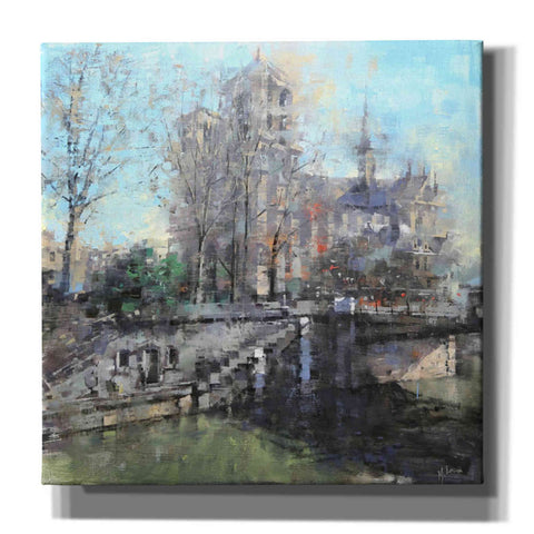 Image of 'Notre Dame on the Seine' by Mark Lague, Canvas Wall Art,Size 1 Square