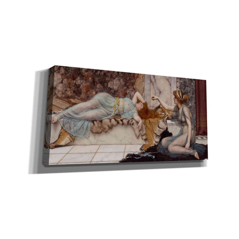 Image of 'Mischief and Repose' by John William Godward Canvas Wall Art