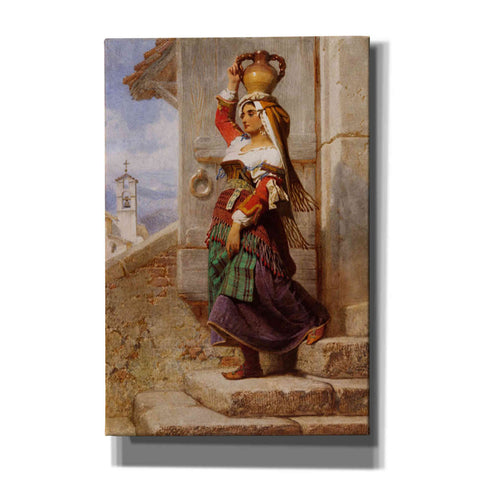 Image of 'A Roman Water Carrier' by Carl Haag, Canvas Wall Art,12 x 18