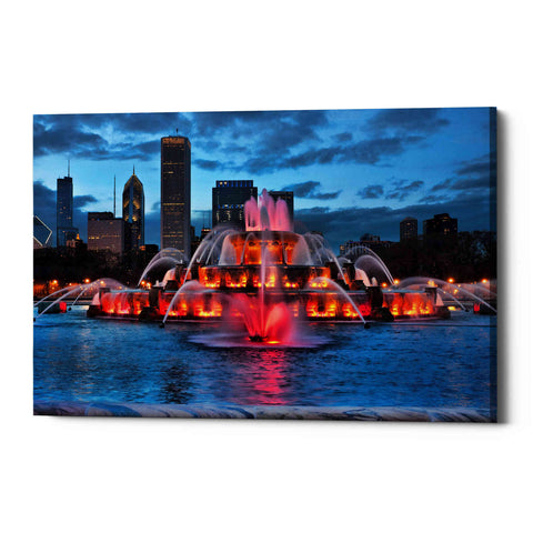 Image of 'Buckingham Fountain Lit,' Canvas Wall Art