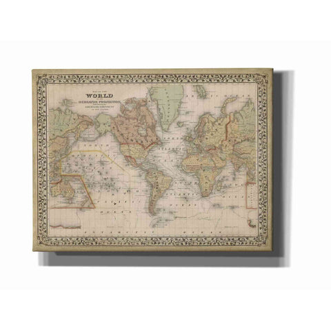 Image of 'Mitchell's World Map' by Mitchell Giclee Canvas Wall Art