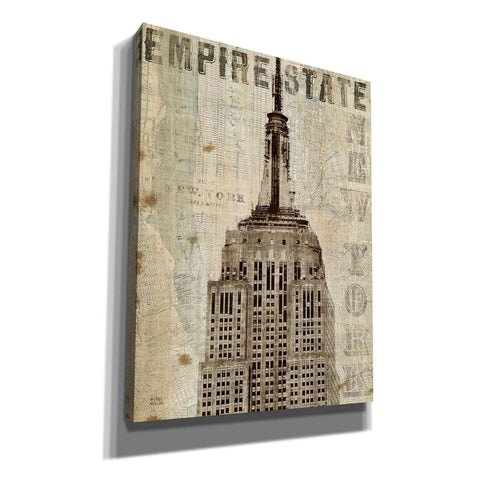 Image of 'Vintage NY Empire State Building' by Michael Mullan, Canvas Wall Art