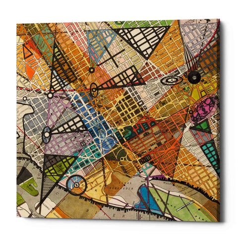 Image of 'Modern Map of D.C.' by Nikki Galapon Giclee Canvas Wall Art