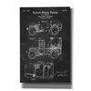 'Military Vehicle Blueprint Patent Chalkboard' Canvas Wall Art
