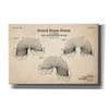 'Toy and Process of Use Blueprint Patent Parchment' Canvas Wall Art