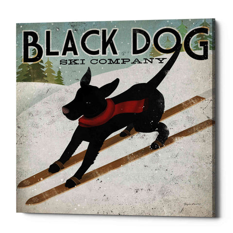 Image of 'Black Dog Ski' by Ryan Fowler, Canvas Wall Art
