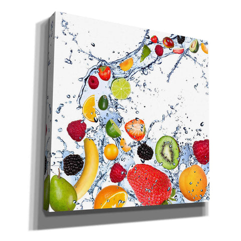 Image of 'Fruit Splash II' Canvas Wall Art,Size 1 Square