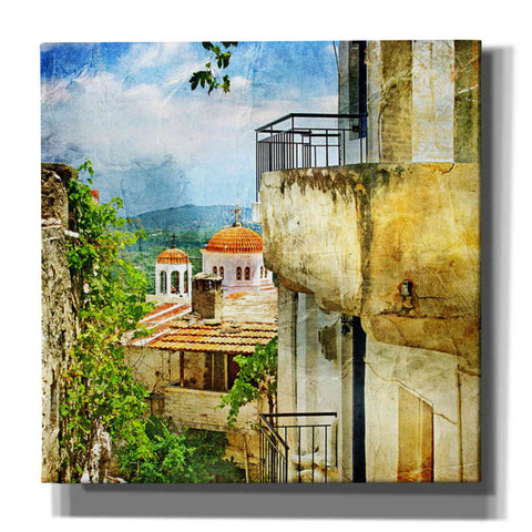 Image of 'Santorini II' Canvas Wall Art,Size 1 Square