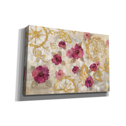 Image of 'Elegant Fresco Floral' by Silvia Vassileva, Canvas Wall Art,Size 1 Square