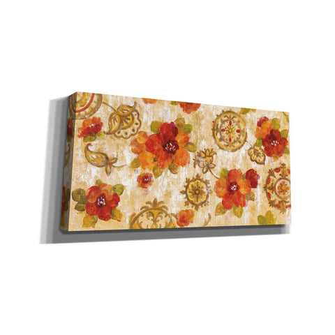 Image of 'Hibiscus and Mandala' by Silvia Vassileva, Canvas Wall Art,Size 1 Square