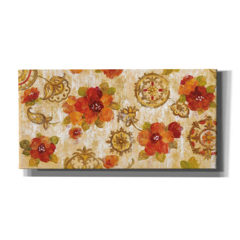 Image of 'Hibiscus and Mandala' by Silvia Vassileva, Canvas Wall Art,Size 1 Square