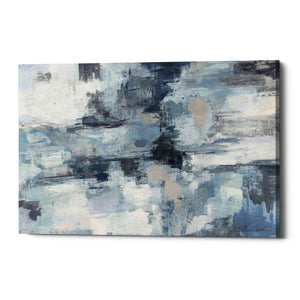 'In The Clouds Indigo and Grey' by Silvia Vassileva, Canvas Wall Art,Size A Landscape