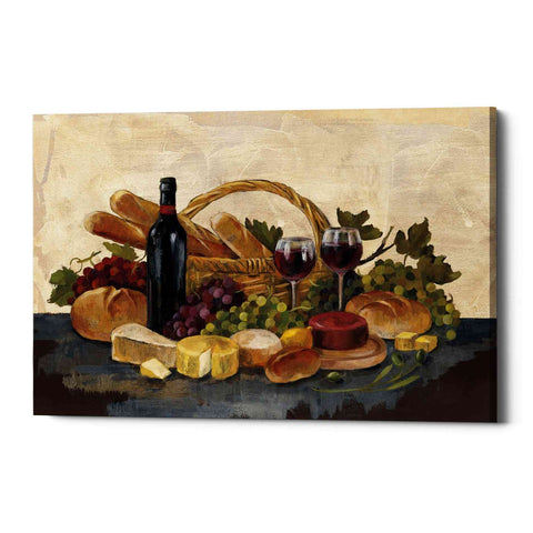 Image of 'Tuscan Evening Wine' by Silvia Vassileva, Canvas Wall Art,Size A Landscape