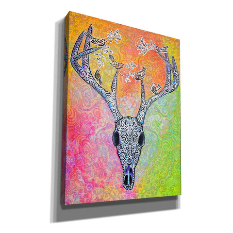 Image of 'Skull and Bird' by Surma and Guillen, Canvas Wall Art,Size B Portrait