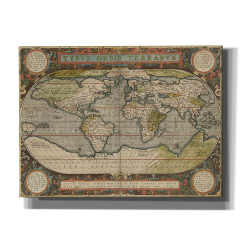 Image of 'Antique World Map 36x48' by Vision Studio Giclee Canvas Wall Art