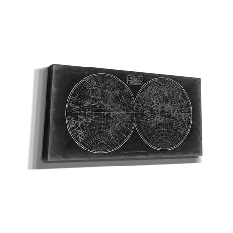 Image of 'Blueprint of the World in Hemispheres' by Vision Studio Giclee Canvas Wall Art