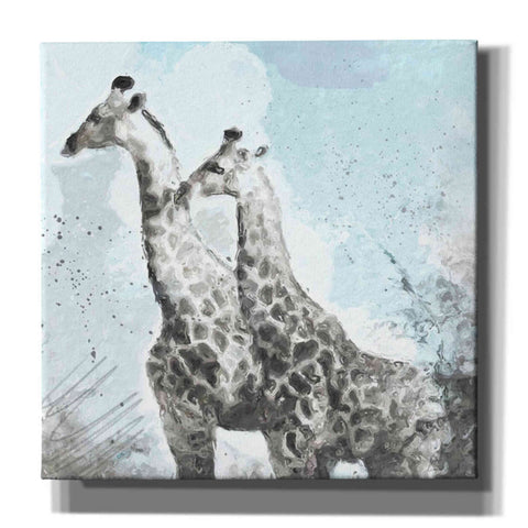 Image of 'Two Giraffes' by Linda Woods, Canvas Wall Art