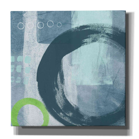 Image of 'Blue Circles II' by Linda Woods, Canvas Wall Art