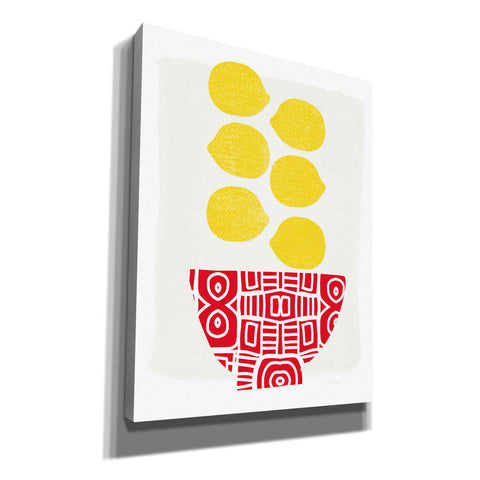Image of 'Bowl of Lemons' by Linda Woods, Canvas Wall Art