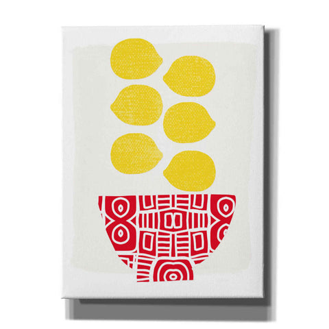 Image of 'Bowl of Lemons' by Linda Woods, Canvas Wall Art