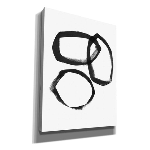 Image of 'Brushstroke Circles III' by Linda Woods, Canvas Wall Art