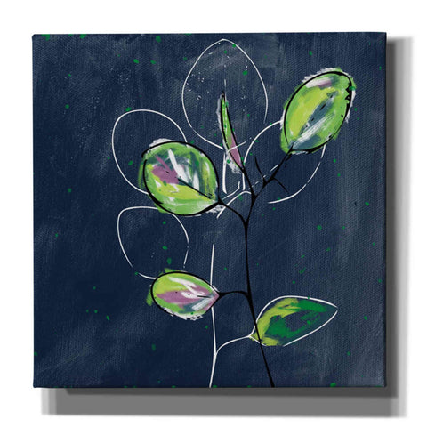 Image of 'Eucalyptus on Blue' by Linda Woods, Canvas Wall Art