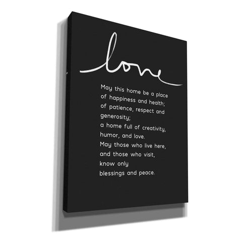 Image of 'Home Blessing BW' by Linda Woods, Canvas Wall Art