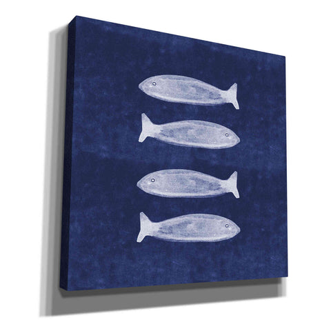 Image of 'Indigo Fish' by Linda Woods, Canvas Wall Art